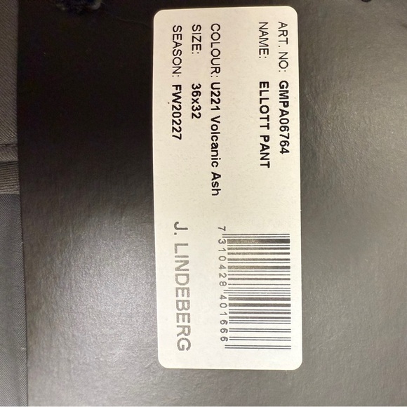 J.Lindeberg Men's Size 36x 32 Volcanic Ash Ellott Pant - Picture 12 of 14